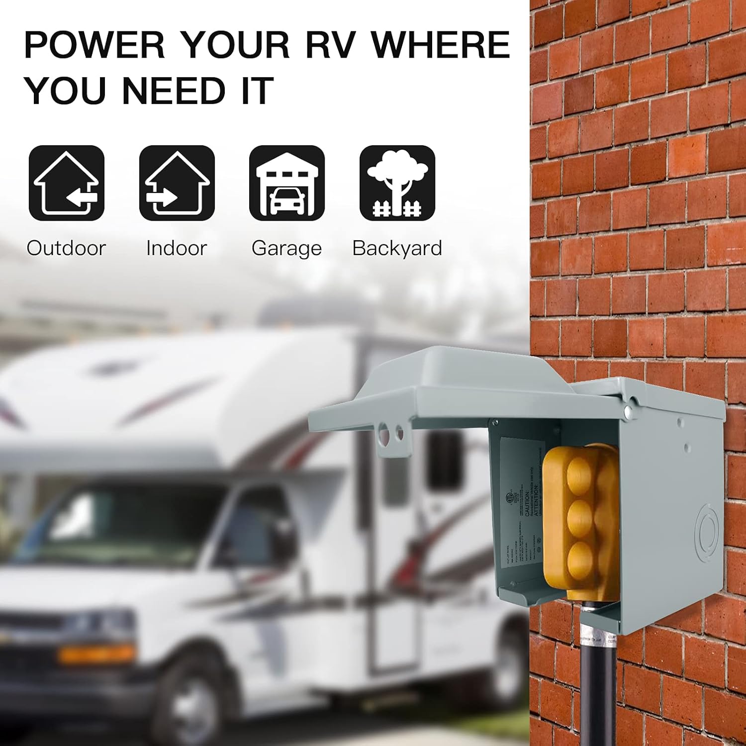 Outdoor Power Receptacle - صندوق مخرج طاقة RV 30/50 أمبير