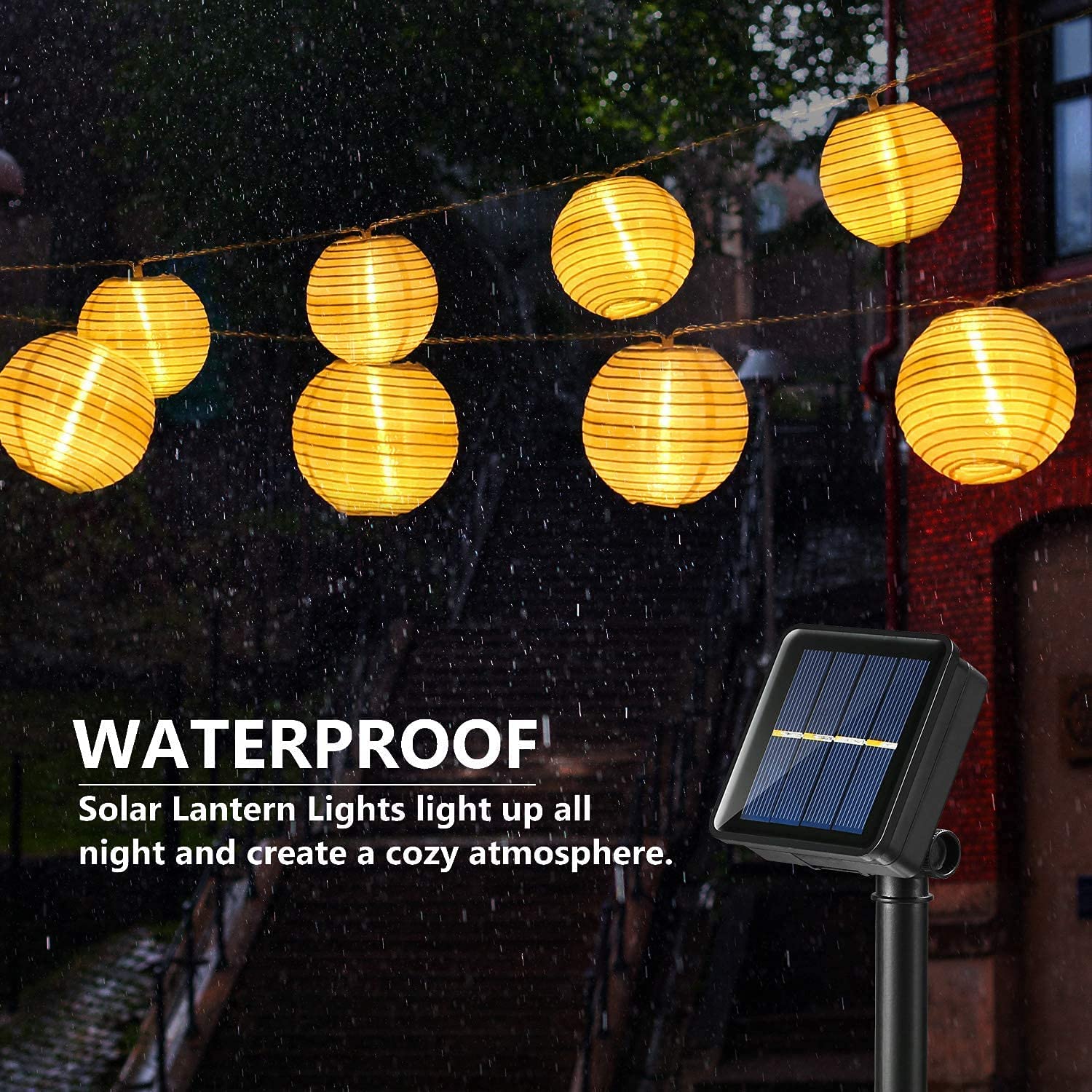 فانوس مضاد للماء سلسلة الشمسية - مراجعة Outdoor Power For Christmas Lights وسعره