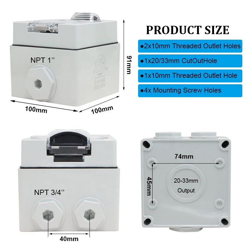 50 أمبير مولد RV صندوق مداخل ا - مراجعة Outdoor Power Receptacle Box وسعره