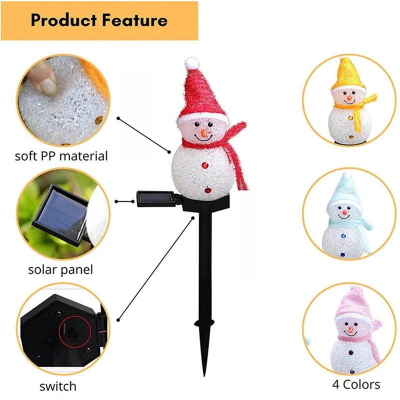 2 LED ثلج الشمسية مصباح حديقة  - مراجعة Outdoor Solar Power Xmas Lights وسعره