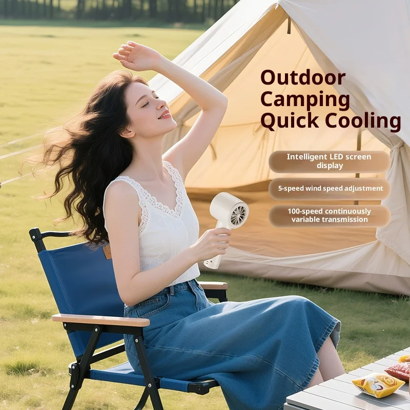 مروحة يدوية صغيرة، قوة رياح 12 - مراجعة Outdoor Power With Timer وسعره