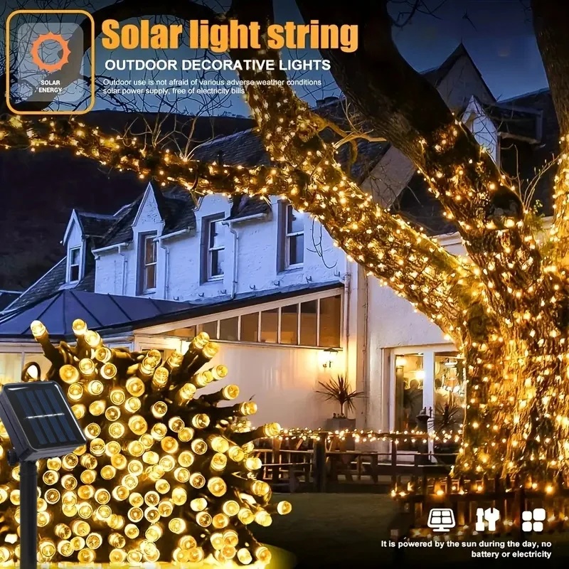 أضواء خارجية تعمل بالطاقة الشم - مراجعة Outdoor Power For Christmas Lights وسعره