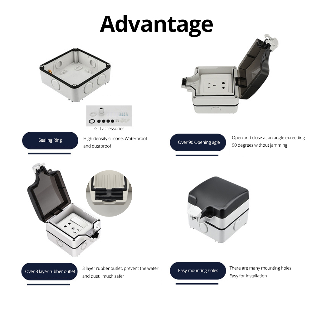 Wallpad IP66 صندوق خارجي مقاوم - مراجعة Outdoor Power Box Cover وسعره