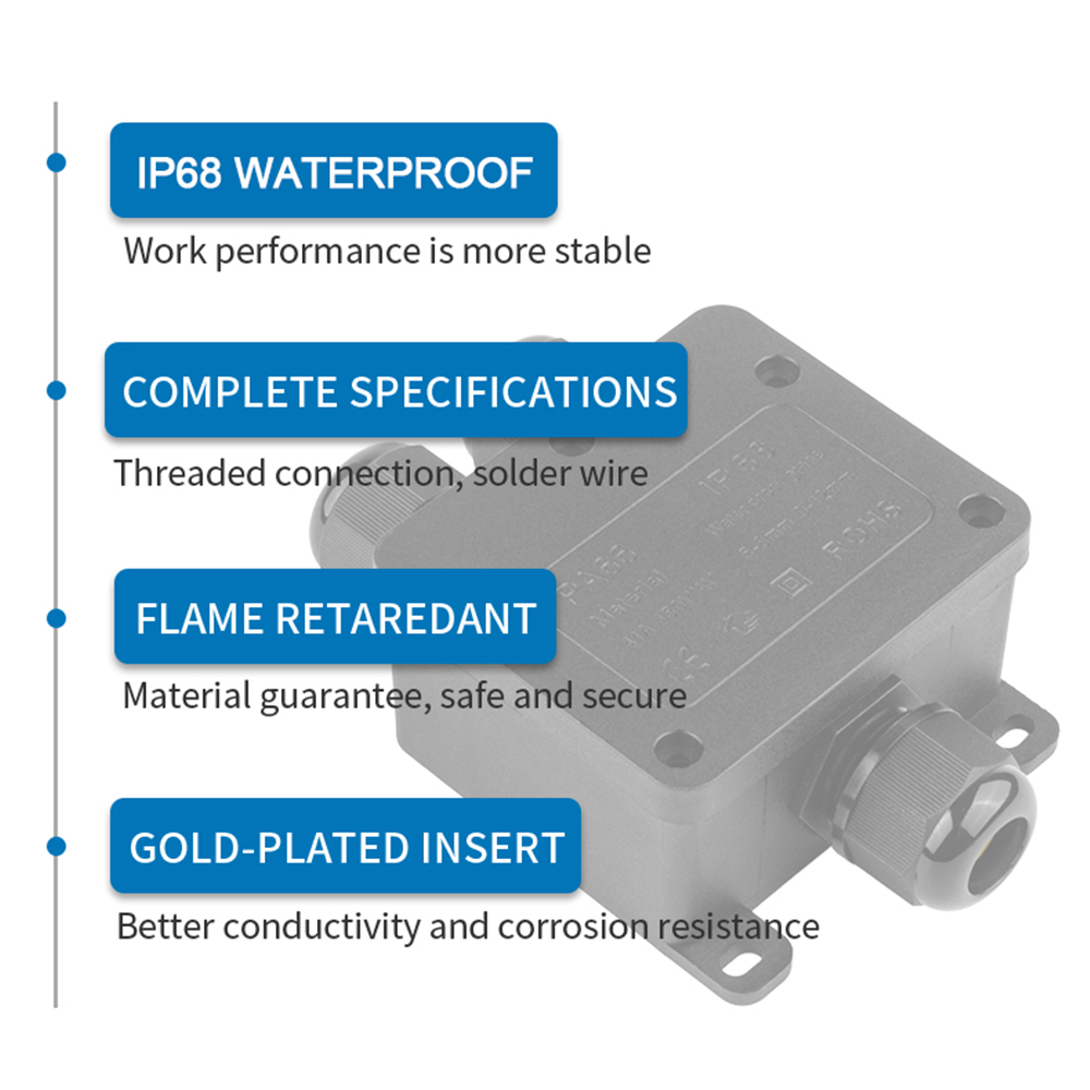 IP68 صندوق توصيل خارجي مقاوم ل - مراجعة Outdoor Power Distribution Box وسعره
