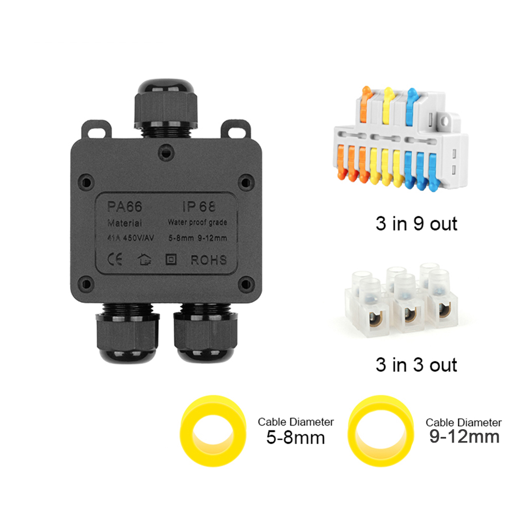 IP68 صندوق توصيل خارجي مقاوم ل - مراجعة Outdoor Power Distribution Box وسعره