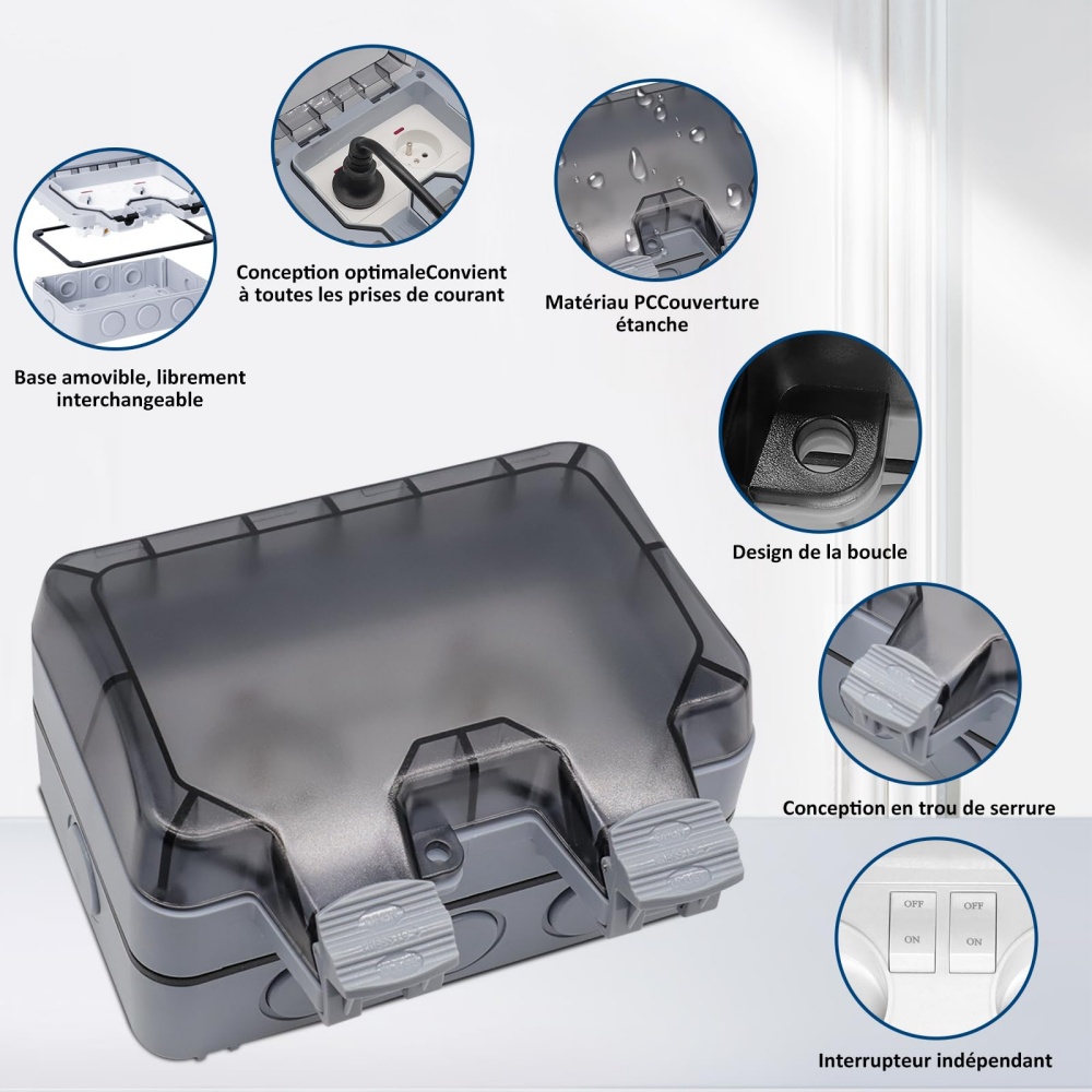 مقبس خارجي مقاوم للعوامل الجوي - مراجعة Outdoor Power Box Cover وسعره