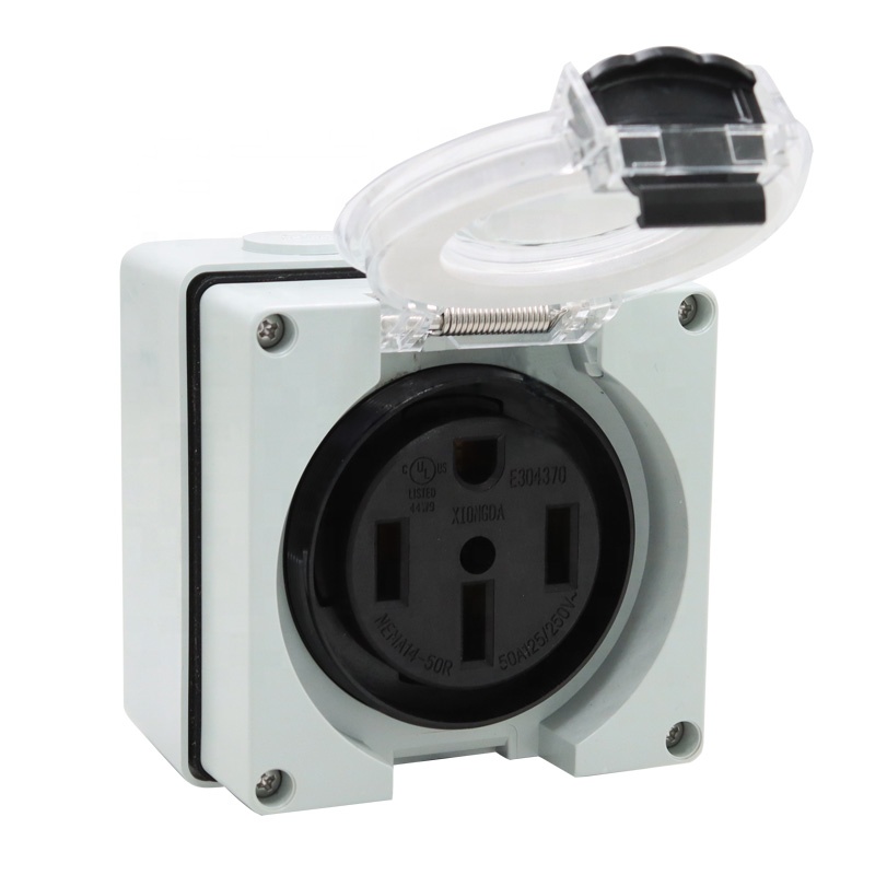 50 أمبير مولد RV صندوق مداخل ا - مراجعة Outdoor Power Receptacle Box وسعره