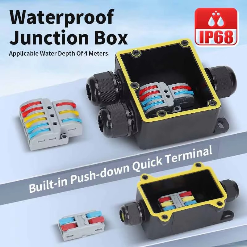 صندوق توصيل مقاوم للماء IP68 ب - مراجعة Outdoor Power Distribution Box وسعره