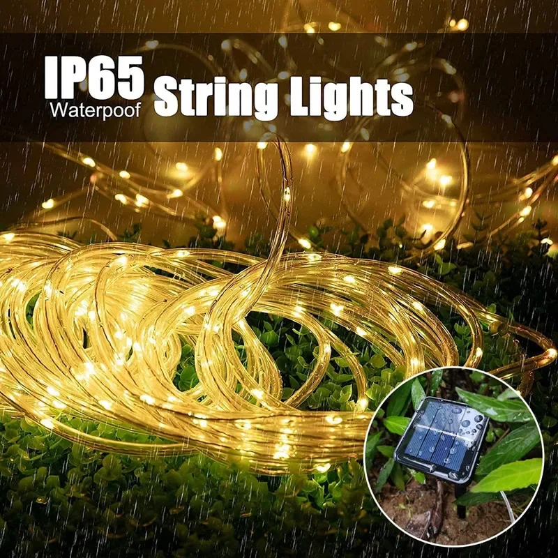 LED الشمسية قطاع حبل أنبوب الج - مراجعة Outdoor Power For Christmas Lights وسعره