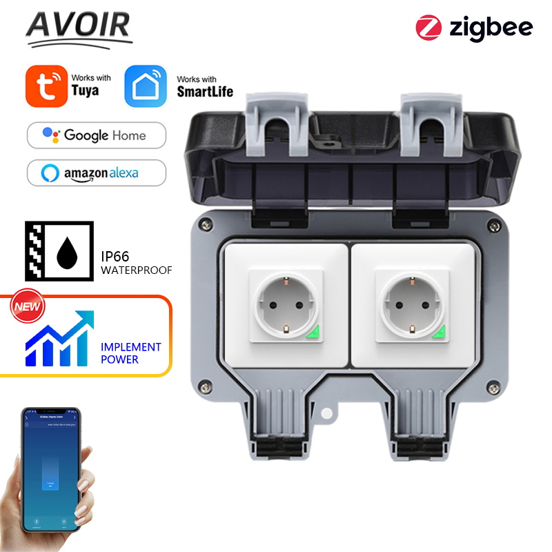 Avoir Tuya Zigbee المقابس الكه - مراجعة Outdoor Power With Timer وسعره