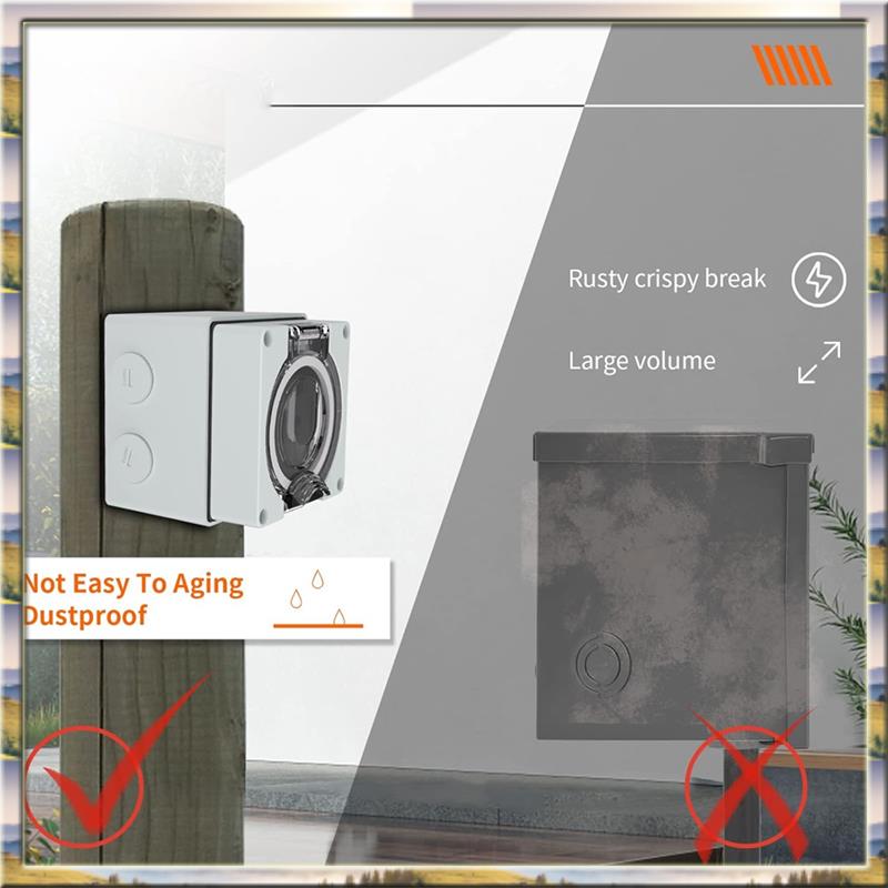 AA46 HOT-50Amp صندوق مخرج طاقة - مراجعة Outdoor Power Receptacle Box وسعره