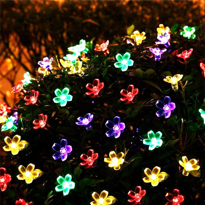 مصباح شمسي LED مع زهرة خوخ ، إ - مراجعة Outdoor Power For Christmas Lights وسعره