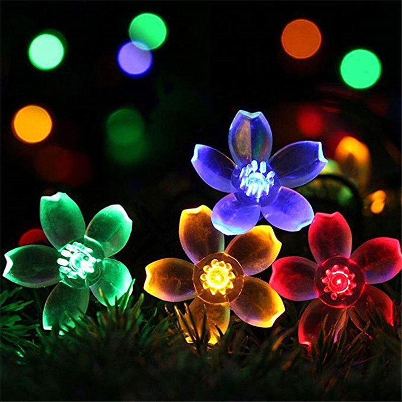 مصباح شمسي LED مع زهرة خوخ ، إ - مراجعة Outdoor Power For Christmas Lights وسعره
